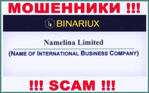 Binariux Net - это лохотронщики, а владеет ими Namelina Limited