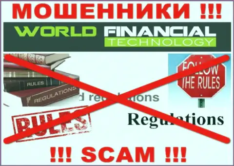 World Financial Technology действуют нелегально - у данных интернет-мошенников не имеется регулятора и лицензии, будьте осторожны !