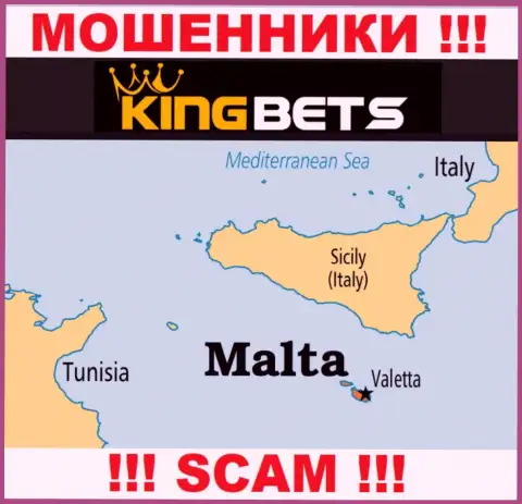KingBets - кидалы, имеют офшорную регистрацию на территории Мальта