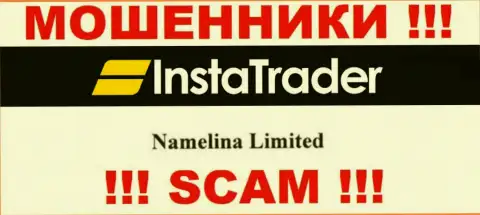 Юридическое лицо организации InstaTrader это Namelina Limited, инфа взята с официального информационного портала