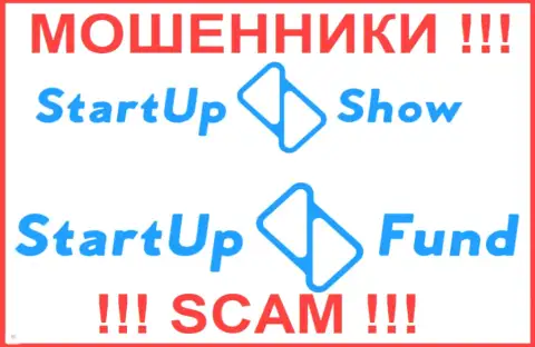 Идентичность логотипов обманных компаний StarTupShow и СтарТап Фонд налицо