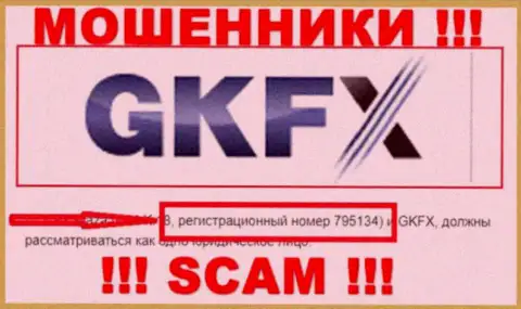 Регистрационный номер очередных кидал интернета конторы GKFXECN - 795134