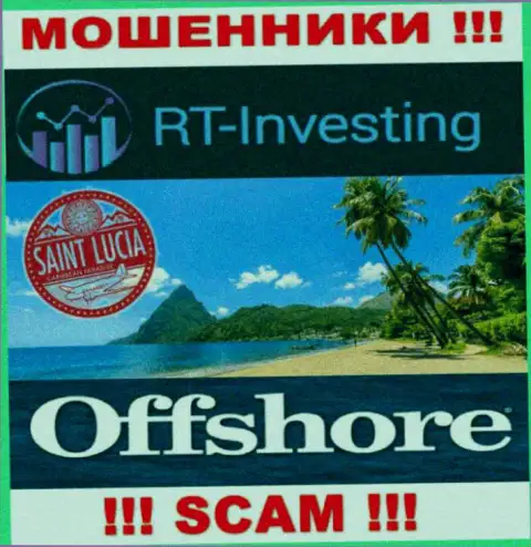 RT Investing беспрепятственно лишают денег, так как зарегистрированы на территории - Saint Lucia