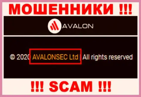 АвалонСек - это ВОРЫ, а принадлежат они AvalonSec Ltd