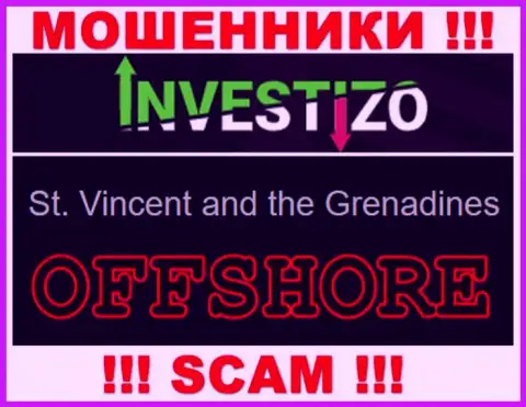 Так как Investizo зарегистрированы на территории Сент-Винсент и Гренадины, прикарманенные средства от них не забрать