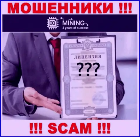 Отсутствие лицензионного документа у организации IQ Mining, лишь доказывает, что это мошенники