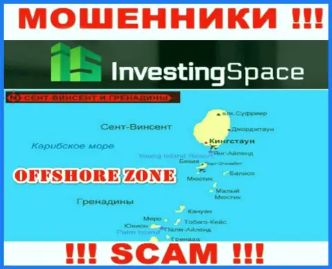 Investing-Space Com пустили свои корни на территории - St. Vincent and the Grenadines, избегайте работы с ними