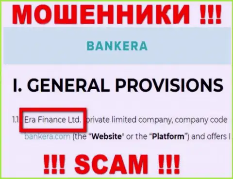 Era Finance Ltd, которое владеет организацией Bankera