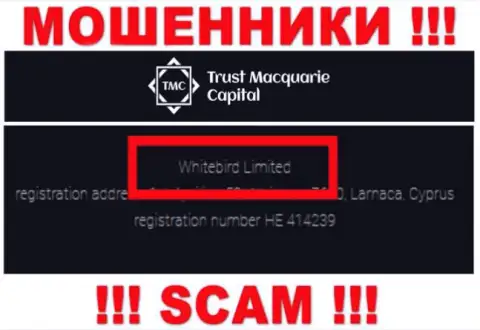 Регистрационный номер, который принадлежит жульнической компании Trust M Capital - HE 414239