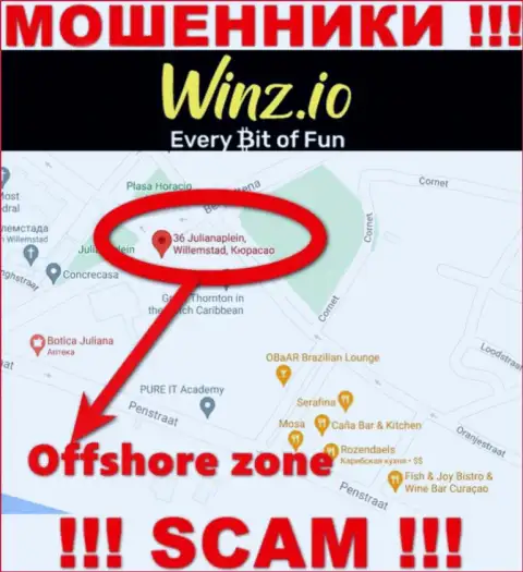 Winz имеют офшорную регистрацию: Curaçao - будьте крайне осторожны, жулики