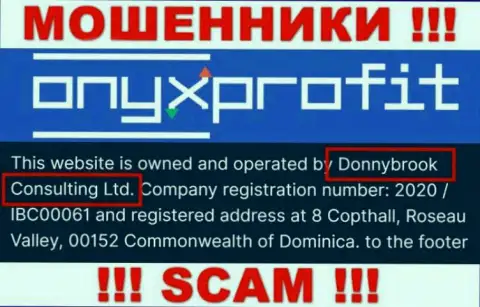 Юридическое лицо конторы ОниксПрофит Про - это Donnybrook Consulting Ltd, инфа позаимствована с web-ресурса