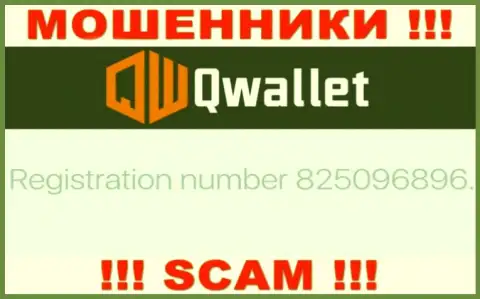Организация КуВаллет разместила свой регистрационный номер на своем официальном информационном сервисе - 825096896