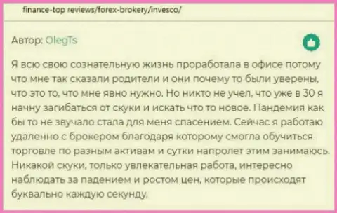 Сайт финанс-топ ревиевс опубликовал хорошие высказывания посетителей о Форекс дилинговой организации ИНВФХ