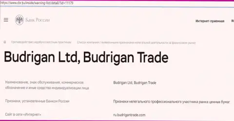 Мошенники Budrigan Ltd загремели в черный список Центрального Банка Российской Федерации