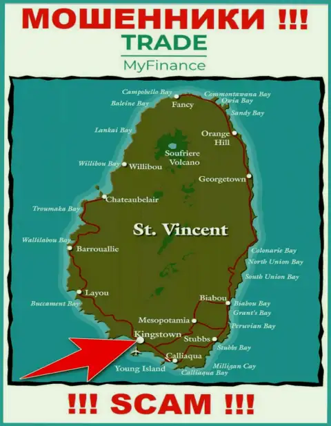 Юридическое место регистрации интернет-махинаторов TradeMyFinance Com - Kingstown, Saint Vincent and the Grenadines
