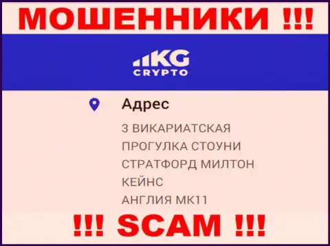 Весьма рискованно иметь дело с мошенниками Crypto KG, они показали левый официальный адрес