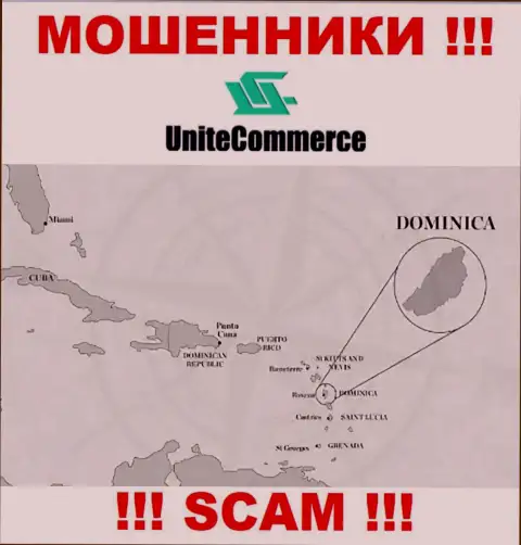 UniteCommerce World расположились в офшоре, на территории - Commonwealth of Dominica