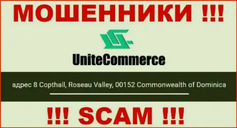 8 Copthall, Roseau Valley, 00152 Commonwealth of Dominica - это оффшорный юридический адрес ЮнитКоммерс, размещенный на интернет-портале данных обманщиков