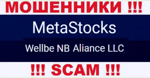 Юр лицо мошенников Meta Stocks - это Веллбе НБ Альянс ЛЛК