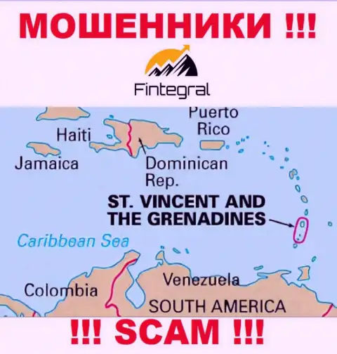 St. Vincent and the Grenadines - именно здесь официально зарегистрирована жульническая организация Fintegral