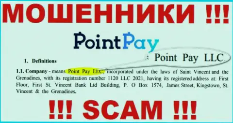 Поинт Пэй ЛЛК - это контора, владеющая мошенниками Point Pay