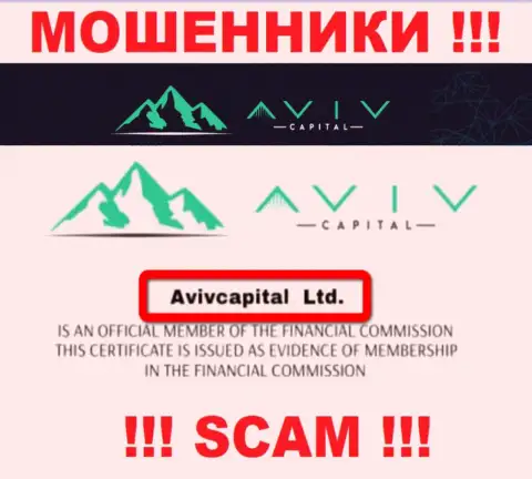 Вот кто управляет конторой Aviv Capital - это AvivCapital Ltd